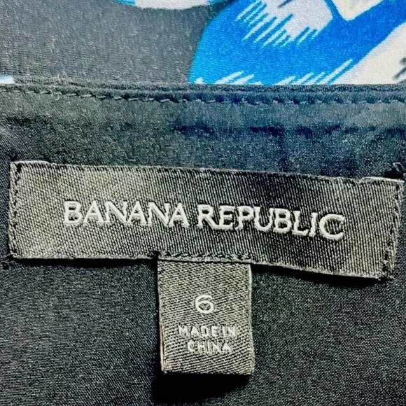 Banana Republic Floral Tropical Asymmetrical Faux Wrap Midi Dress Size 6 - Picture 6 of 12